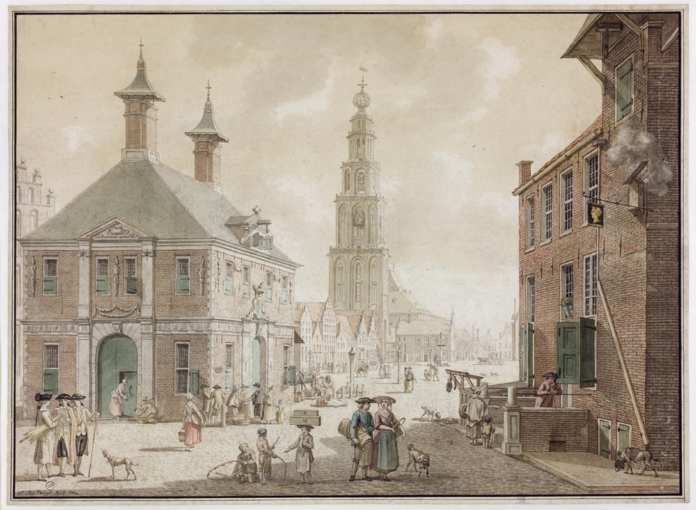 Grote Markt mit Waage und Gasthaus Het Gouden Hoofd